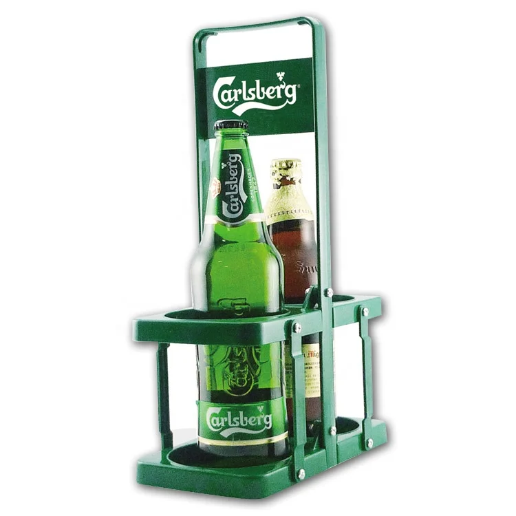 10cm Diameter Hole Custom Plastic Handheld Beer Bottle Holder Carrier