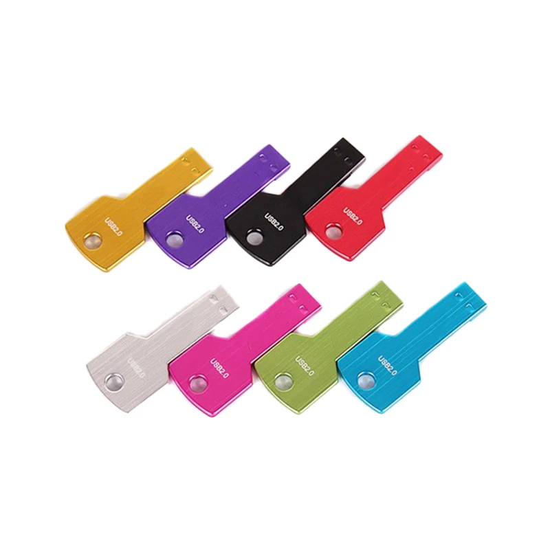 

4GB 8GB 16GB 32GB Portable Concise U Disk Key Shaped Usb Flash Pen Drive For Business Gifts, N/a