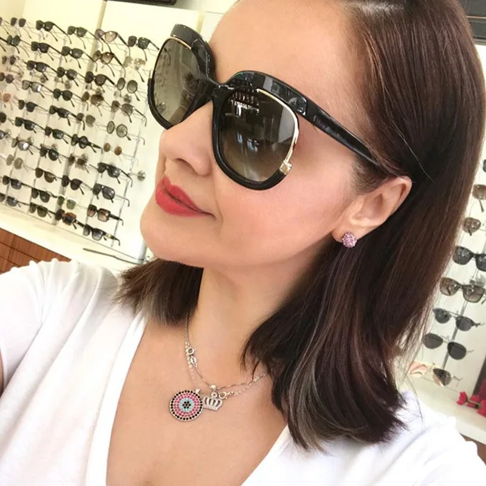 

SHINELOT 92104 New Women Fashion Designer Sun glasses Wholesaler In China Oversized Sunglasses