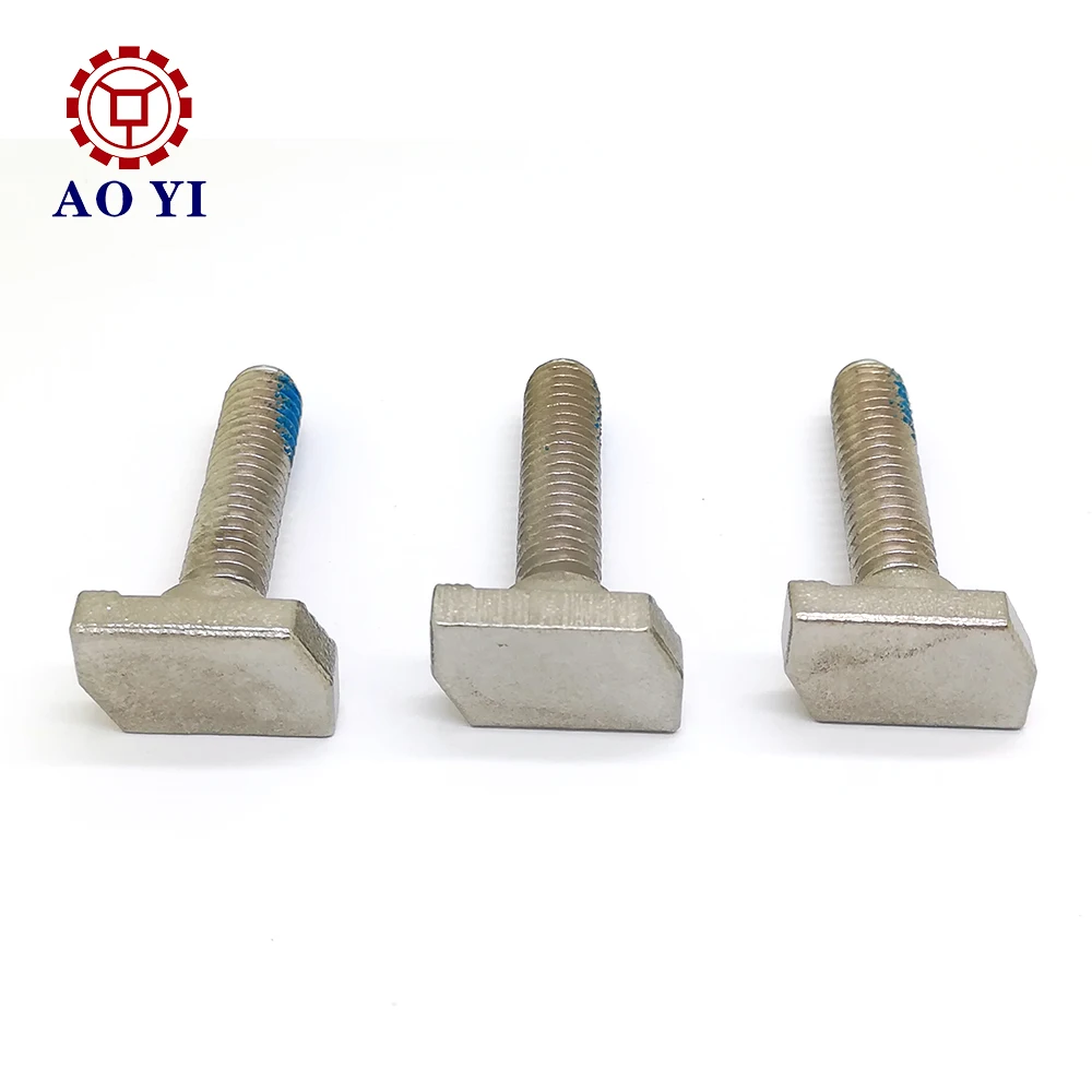 
DIN186 T special type head metric steels quare bolt with anti-loose treatment 