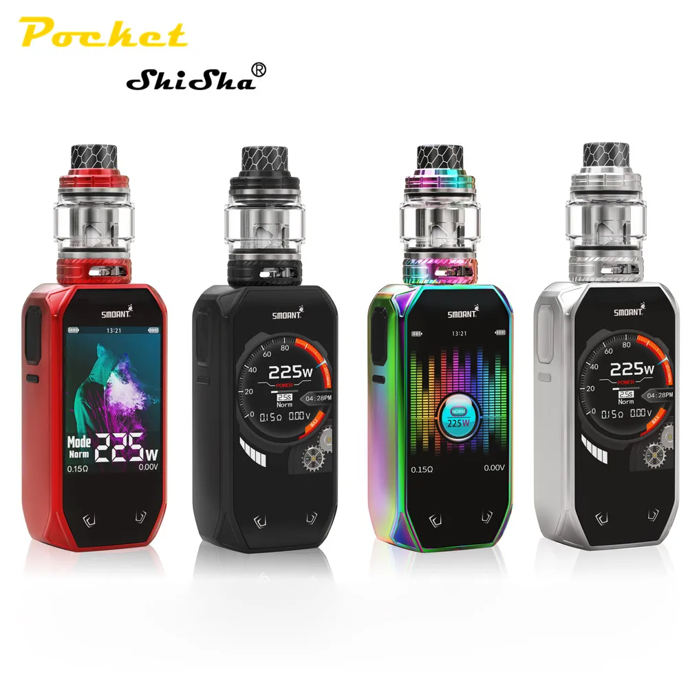 

Kit 225W with 4ml/2ml Capacity Naboo Atomizer No 18650 Battery 2.4 inch Screen Smoant vape 2019