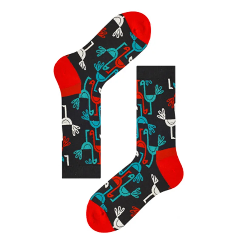 

Wholesale custom fancy knitted cotton men's socks, Same as picture