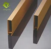 Interior Decoration False Aluminum Wooden Profile Square Tube Baffle Ceiling For Station
