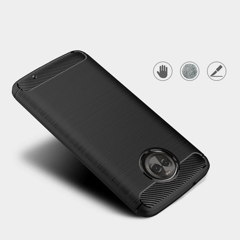 2017 New Arrival Carbon Fiber Tpu case for Motorola Moto X4 brushed tpu soft cover for Motorola Moto X4