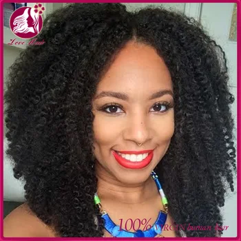 7a Grade Wholesale Human Hair Short Afro Kinky Lace Human Hair