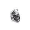 Sliver Vintage Punk Style Fashion Stainless Steel Skull Ring Wholesale