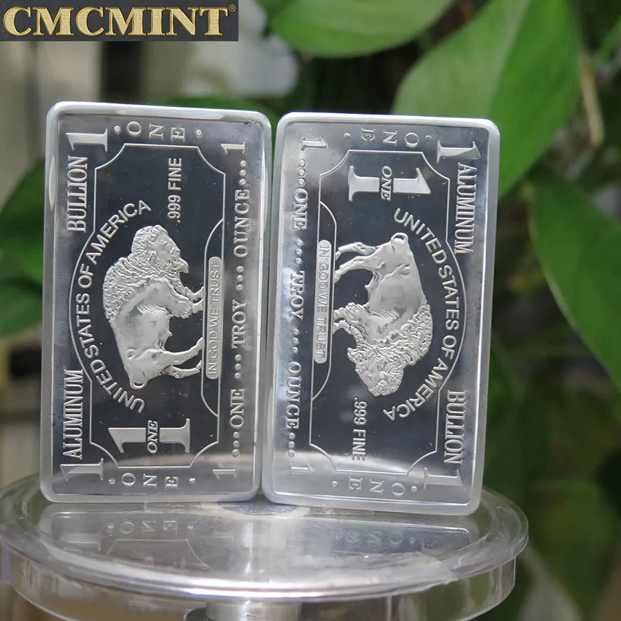Aluminum Bars Prices 1 Oz 999 Fine Aluminum Buffalo Bullion Bars B62b
