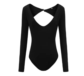 black full bodysuit long sleeve