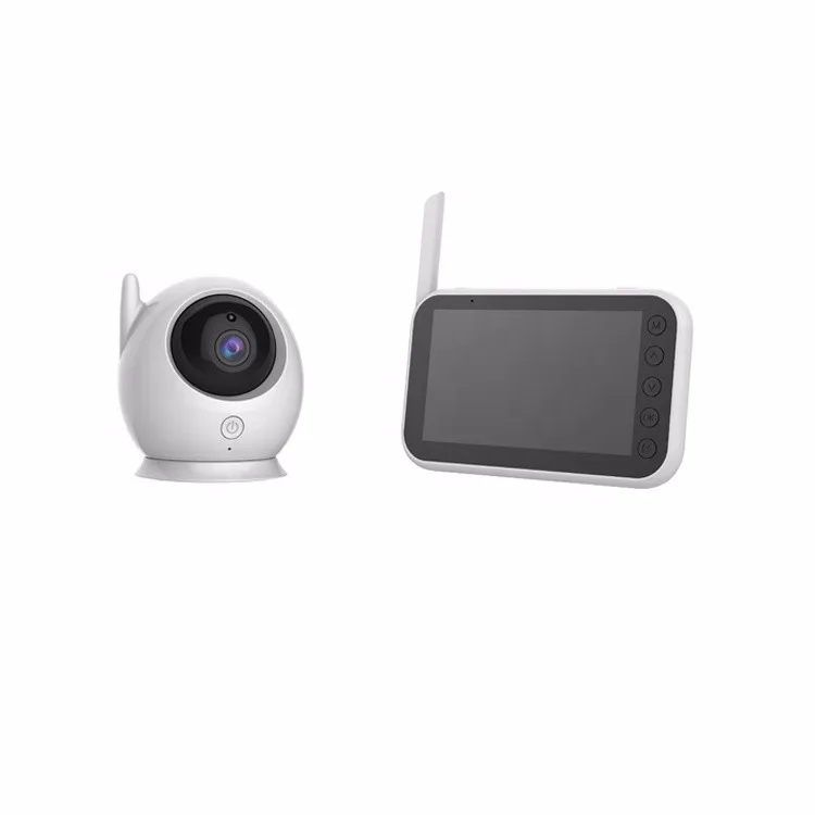 

Home Security System Alarm Feeding Two-way Talk Back OEM Digital wireless Video Audio Night Vision 4.3Inch Baby Monitor, White
