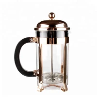 

Wholesale Amazon Top Seller Custom Made Logo Household Multi Color Plating Stainless Steel French Press Rose Gold Coffee Maker