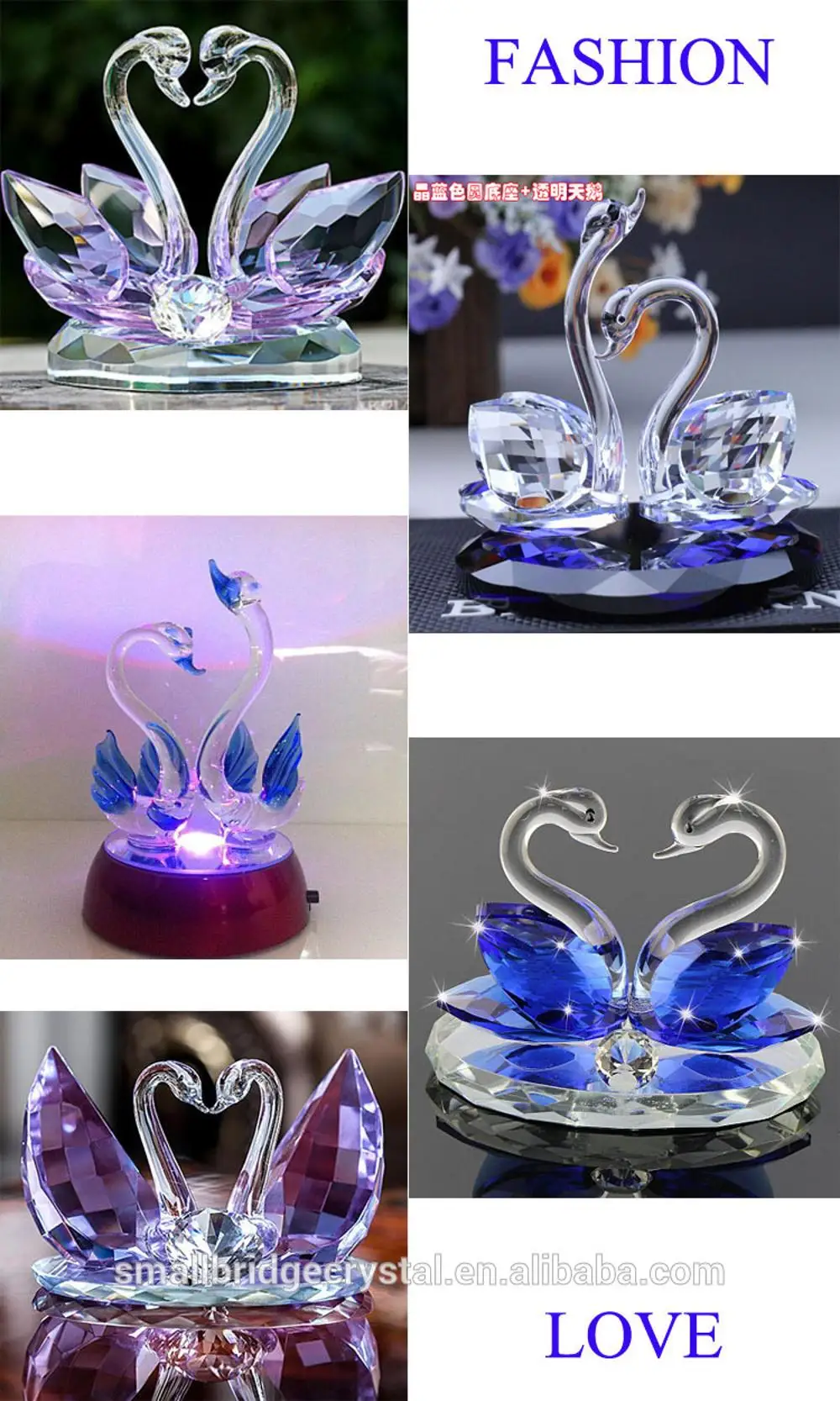 product good quality crystal swan wedding gift-29