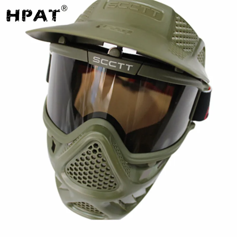 Tactical Paintball Scctt Mask With Brown Anti Fog Lens Buy Paintball