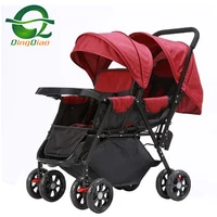 

Manufacturer wholesale cheap price foldable compact pushchair pram double twin baby stroller with foot cover