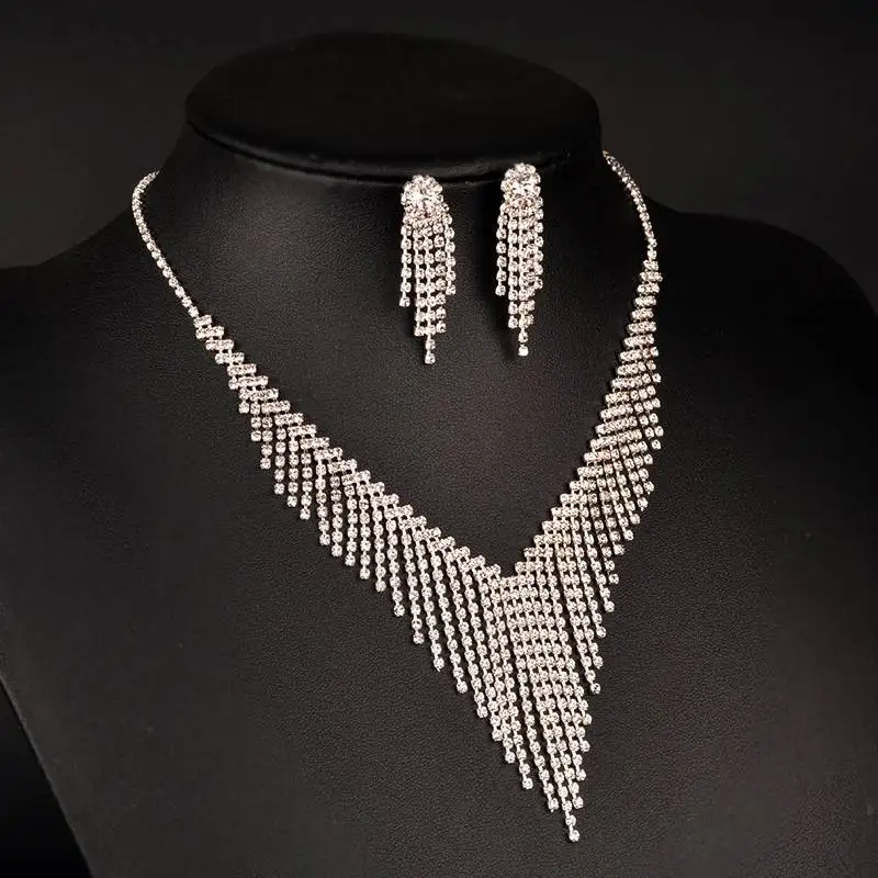 

viennois pakistani nigerian coral beads jewelry set kids dubai silver emerald bridal bride jewelry set wedding, Rhodium color