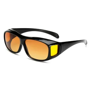 Wholesale Custom Logo Sports Eyewear Night Vision Glasses Polarized Yellow Lens Driving Sunglasses 2019