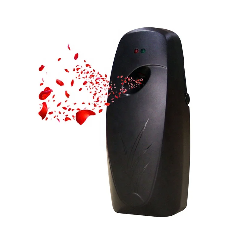 

Bathroom toilet wall-mounted timer battery operated automatic aerosol fragrance oil dispenser, Black/white/rock customized