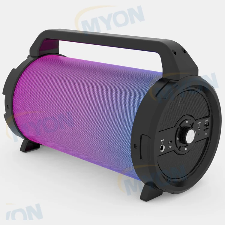 Outdoor Portable RGB Light Bluetooth Speaker Audio Player With Microphone Boombox For Mobile Phone Use USB TF Card FM radio - ANKUX.COM