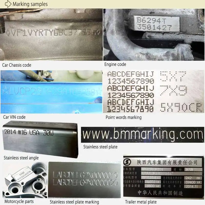 130x30mm Sticking Portable Handheld Car Engine VIN Number Dot Pin Line Marking Machine