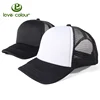 Custom Headwear Black Baseball Hat Men Half Mesh Trucker Cap