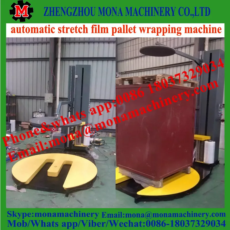 Fully Automatic Pallet Wrapping Machine With Turntable And Roller