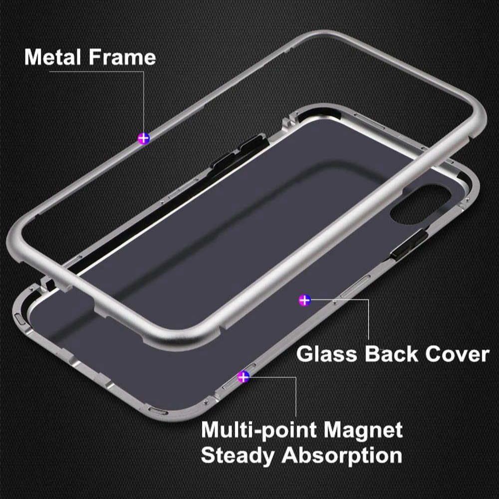 2018 new for iphone magnetic case,bumper case for iphone x
