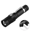 Led Flashlight USB Highlight Handy Powerful Alloy Flashlight Power Tip Aluminum Waterproof Zoomable Mini Flashlight Rechargeable