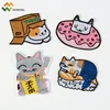 Cute embroidery patch sticker cat designs embroidered kids clothing decoration