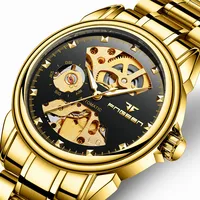 

Wholesale Watch Man Machinery Fully Automatic Waterproof Nightlight Gift Business Ultra-thin Men Watch Gold Watch Man