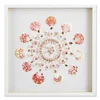Decorative modern sea shell flowers 3d shadow box wall art decoration