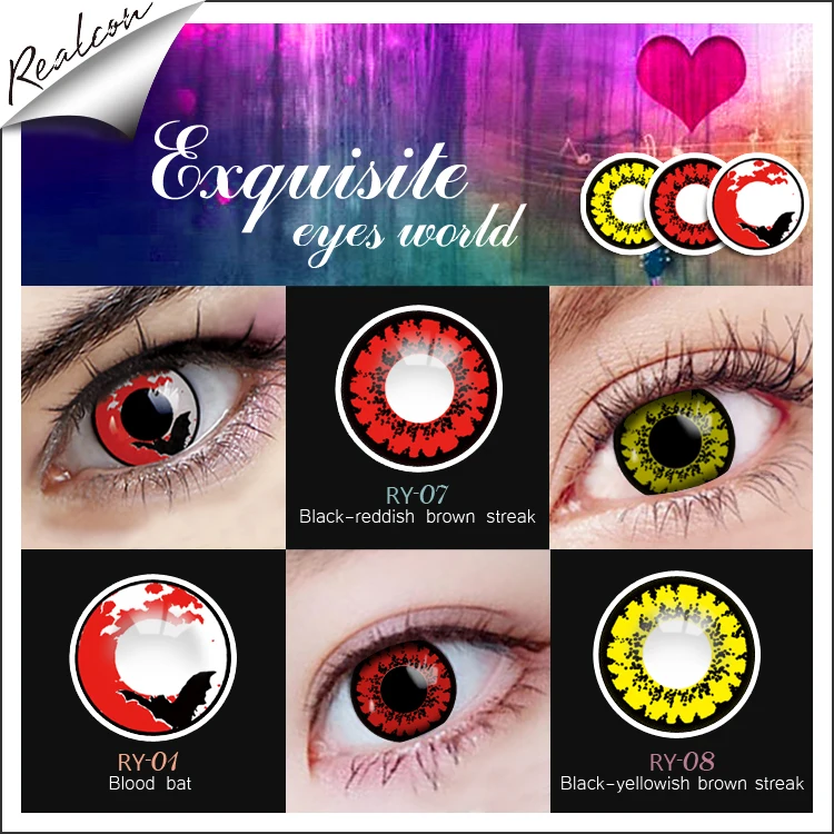 Halloween Crazy Contact Lens Sharingan Lenses View Crazy Contact Lens Sharingan Lenses Realcon Product Details From Beijing Realcon Optical Lens