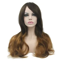 

Black to Brown Body Wave Synthetic Wigs High Temperature Heat Resistance Fiber Cosplay Wig Hair Piece for Women