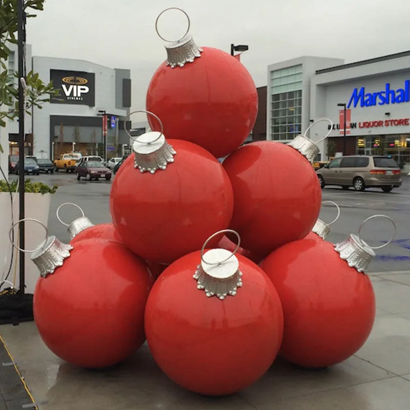 Outdoor Large Commercial Christmas Displays Stack Red Fiberglass ...