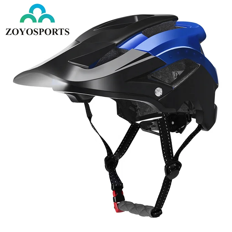 

ZOYOSPORT Factory Custom MTB Bike Safe Cycling LED Light Bicycle BIKE Helmet, Black&white,black&red,black&blue