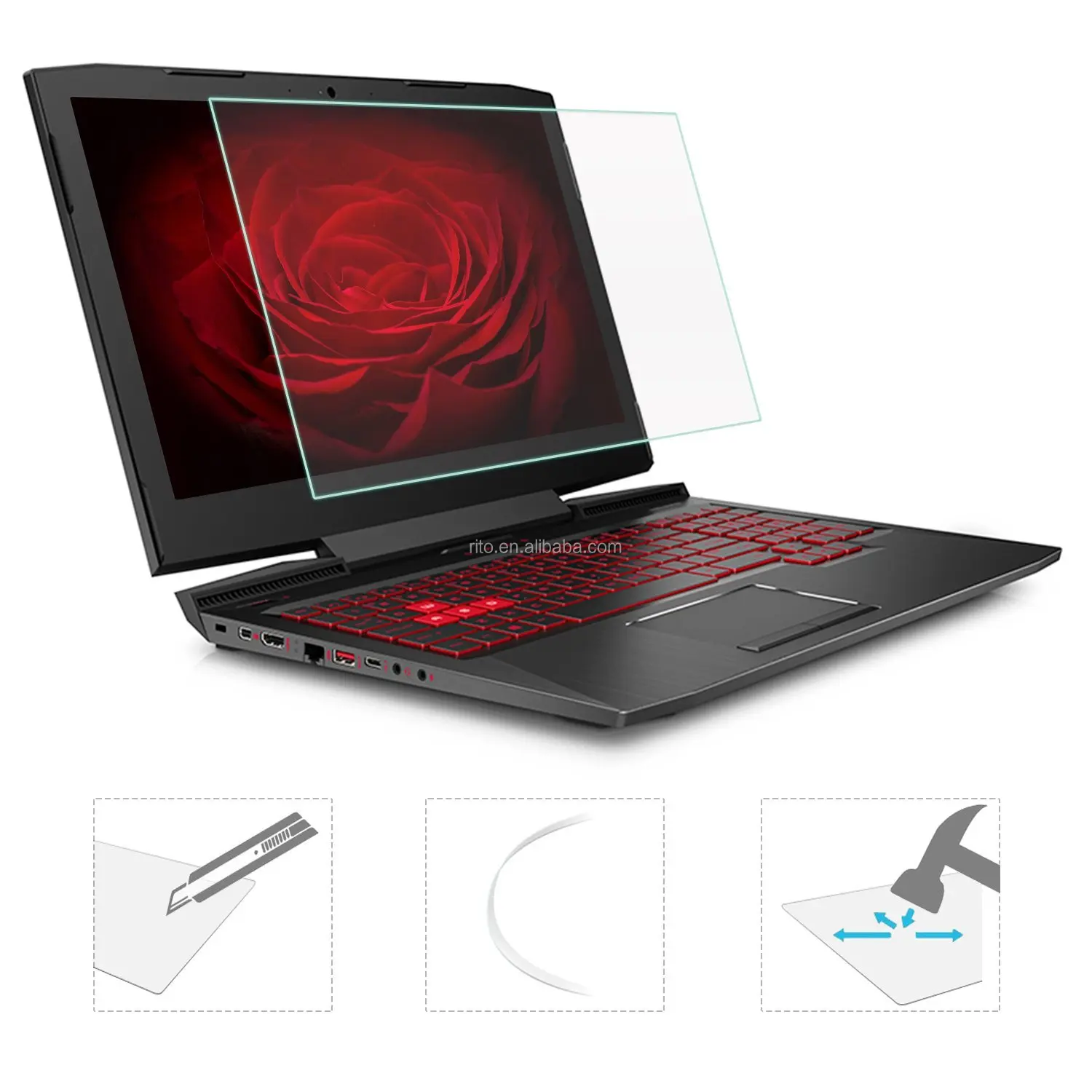 Laptop Screen HD Tempered Glass Protective Film for ASUS ROG G752VS 17.3 Inch 