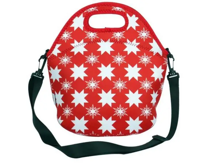 neoprene lunch bag with shoulder strap