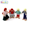 Custom handmade fabric wooden dolls AT11451