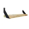 Bent Metal Industrial Angle Shelf Brackets Flat Black Powder Coated Finish