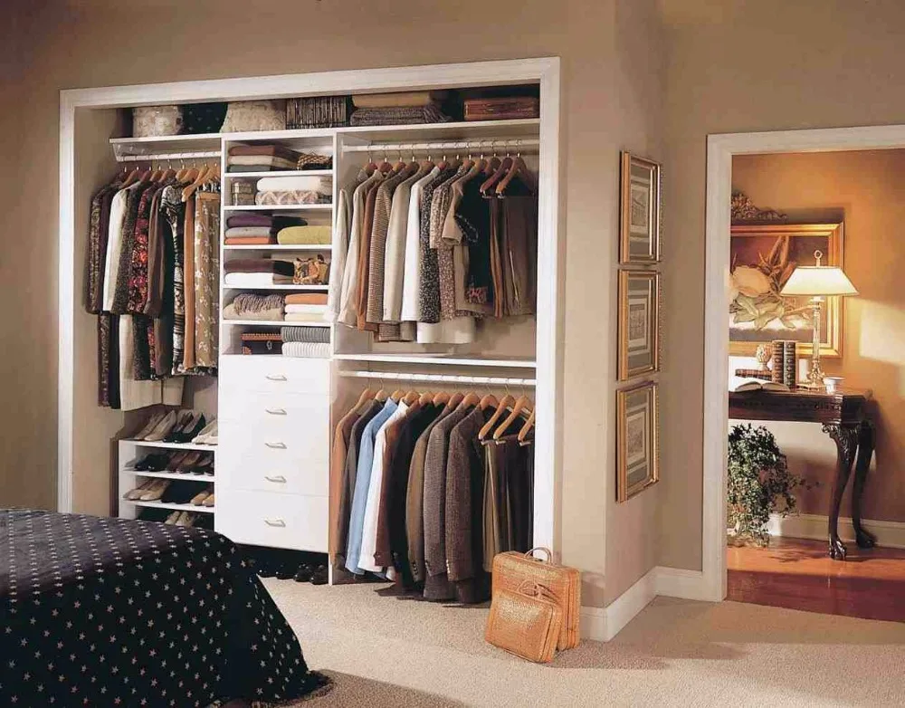 Charming building a walk in closet wardrobe cabinets small bedroom and shap...