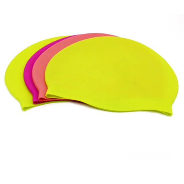 Unisex Silicone Solid Rubber Swim hat for Summer Swimming
