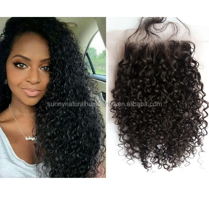 

curly remy lace closure with baby hair free part grade 8A virgin hair closures brazilian human hair closure pieces, N/a