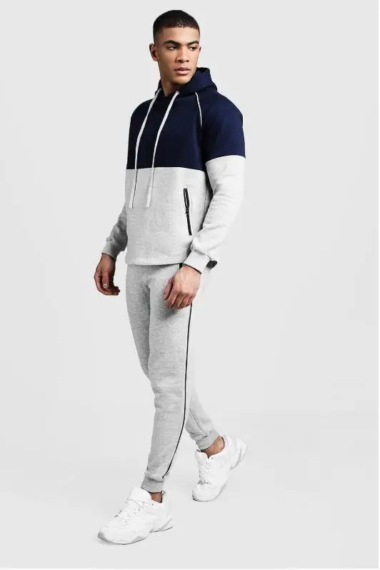 New Jogging Track Suits Sporting Suits Mens Patchwork Side Zip Fashion ...