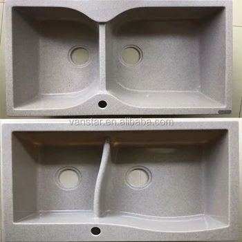 Italian Style Quartz Drain Board Acrylic Kitchen Sinks Snow White Italian Style Quartz Drain Board Acrylic Kitchen Sinks Snow White