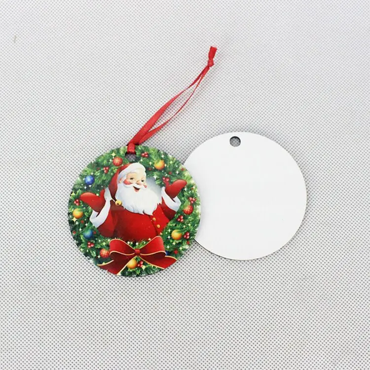 Circle Shape Custom Sublimation Mdf Blank Christmas Ornaments Buy