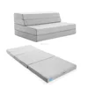 4" Folding Memory Foam Mattress & Sofa with Removable Indoor/Outdoor Fabric Cover