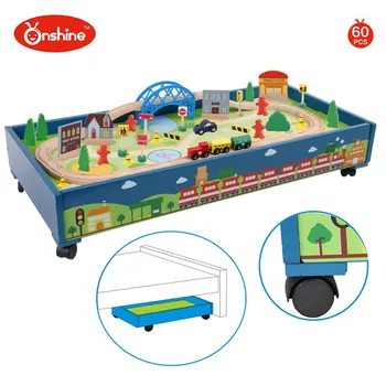 Children Toys New 2016 Style 60pcs Wooden Toy Train Tracks Set On ... Children Toys New 2016 Style 60pcs Wooden Toy Train Tracks Set On ...
