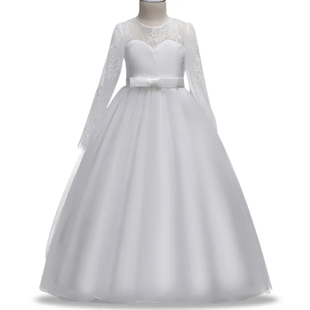 Exquisite Long Sleeve Kids Evening Dress For Girl Princess Party Wear High Quality Child 10 Year