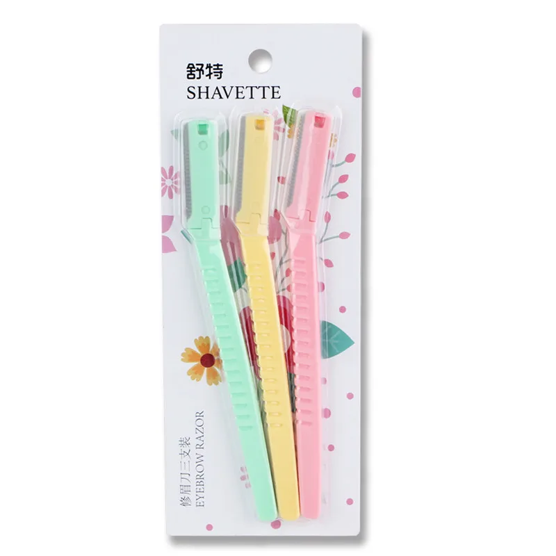 

Women disposable eyebrow razor trimmer set