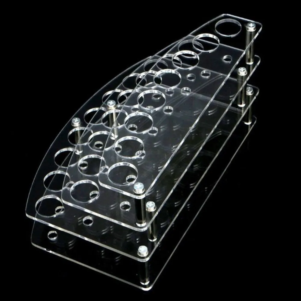 Custom 3 Tier Cosmetic Lip Gloss Display Rack Makeup Brush Pen Stand