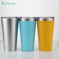 

new product ideas 2020 16oz double wall stainless steel travel coffee mug, custom mug with BPA free lid