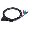 Black 1.5m 5Ft VGA to TV 3 RCA Component AV Premium Version Audio Cable Adapter Cable for PC Laptop